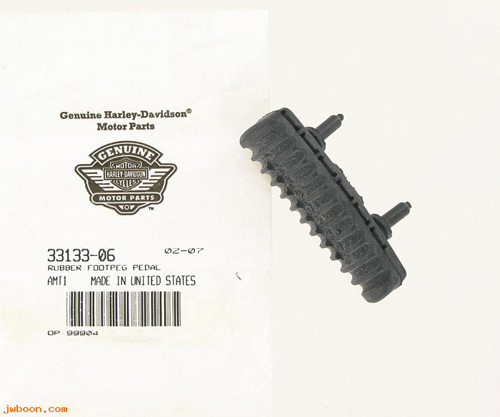 Harley-Davidson Footpeg Rubber Cover, Black 33133-06