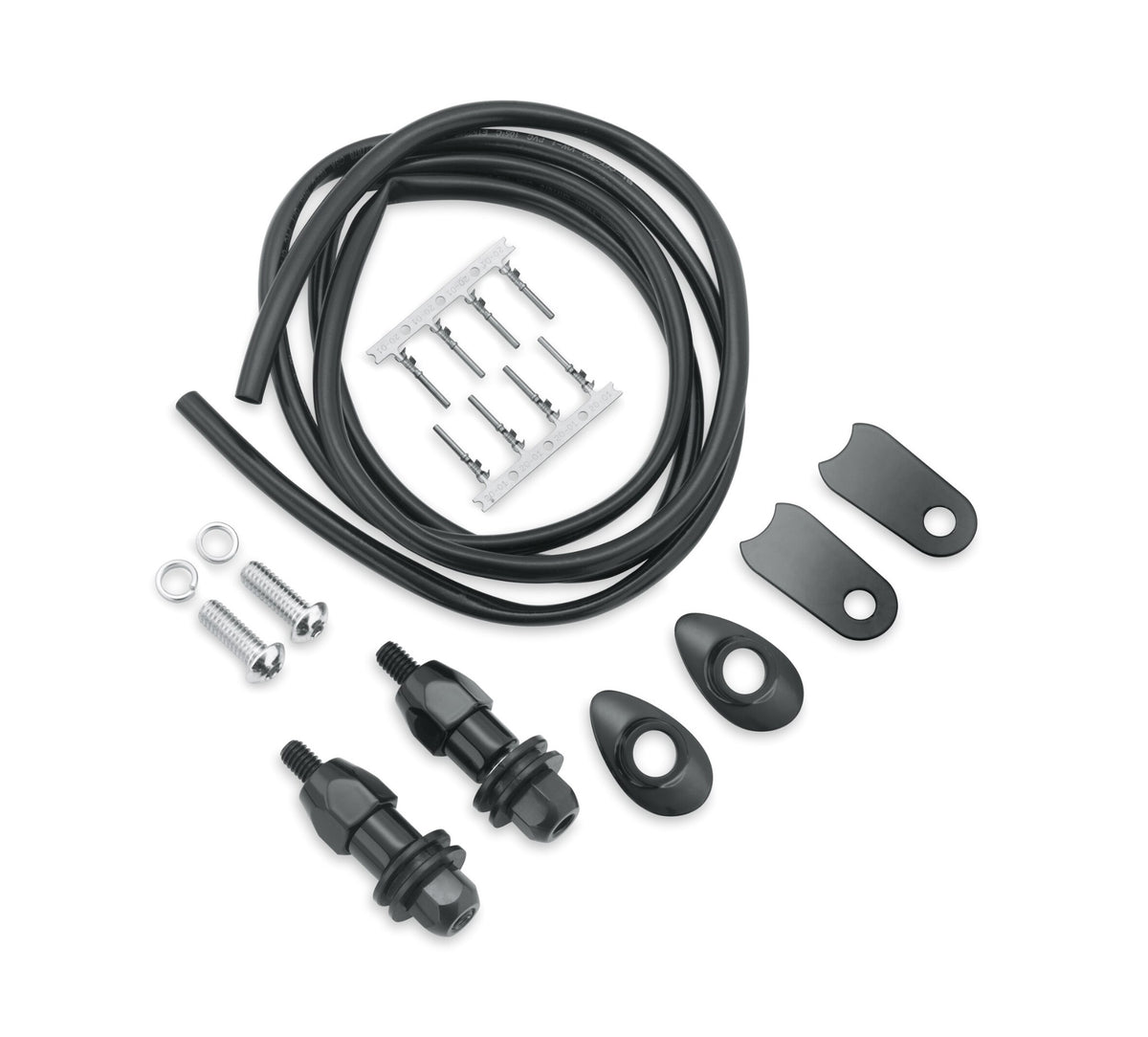 Harley-Davidson Softail Rear Turn Signal Relocation Kit, Black 54296-11