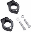 Harley-Davidson LED Fog Lamp Engine Guard Clamp Kit, Gloss Black, Pair 68000141