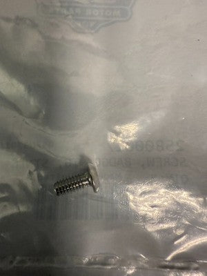 Harley-Davidson Cylinder Head Badge Mounting Screw, Stainless Steel 25800017